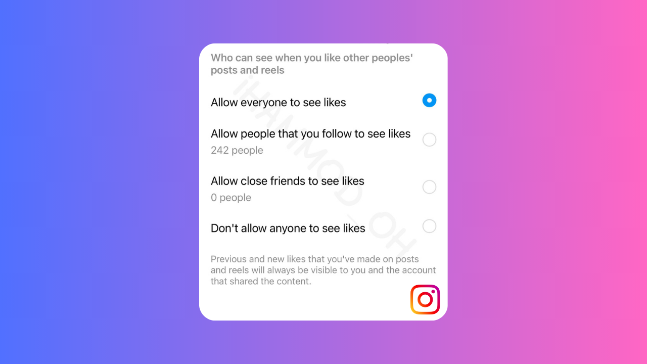 إنستجرام يختبر ميزة تتيح لك التحكم في من يمكنه رؤية إعجاباتك