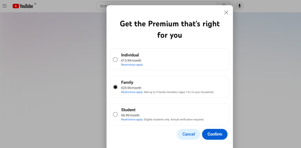 يوتيوب يرفع سعر اشتراك Premium