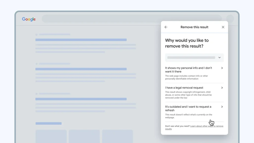 جوجل تسهل حذف المعلومات الشخصية من نتائج البحث