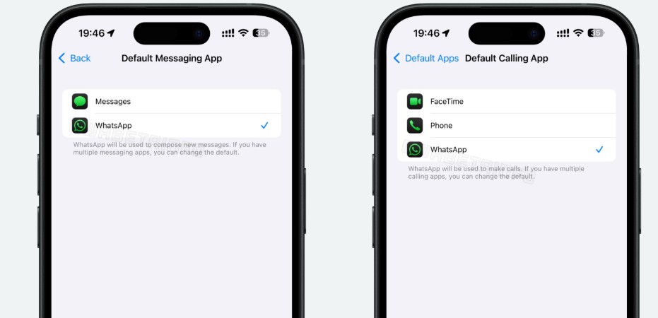 واتساب يسمح بتعيينه كتطبيق افتراضي للمكالمات والرسائل على الآيفون