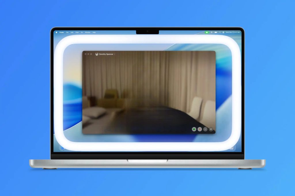 إضاءة دائرية macOS