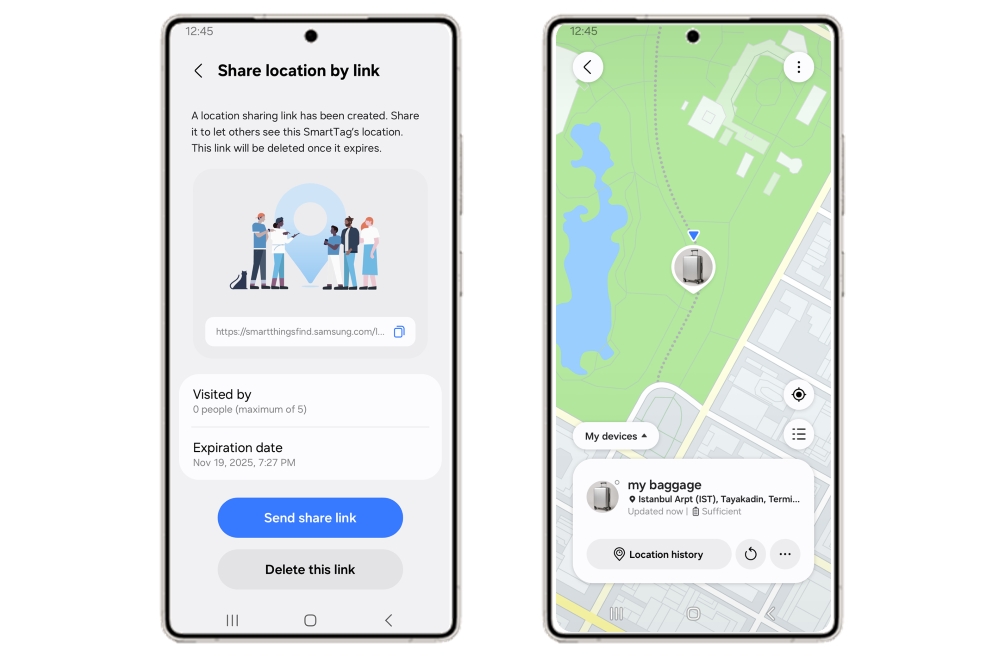 خدمة تتبع الأمتعة من سامسونج