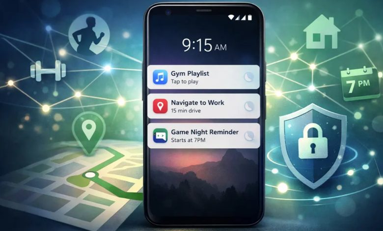 ميزة الاقتراحات السياقية