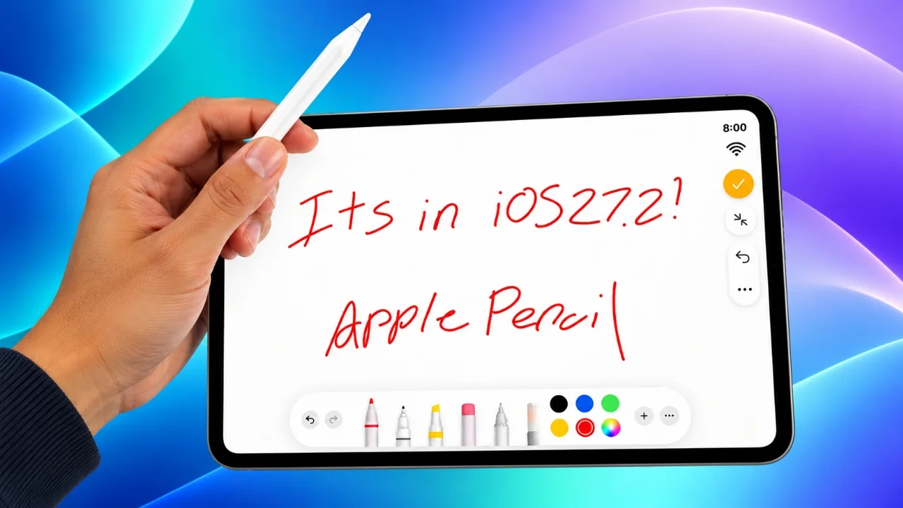 آيفون ديو يحصل على دعم قلم Apple Pencil مع تحديث iOS 27.2 لكن هناك شرط!