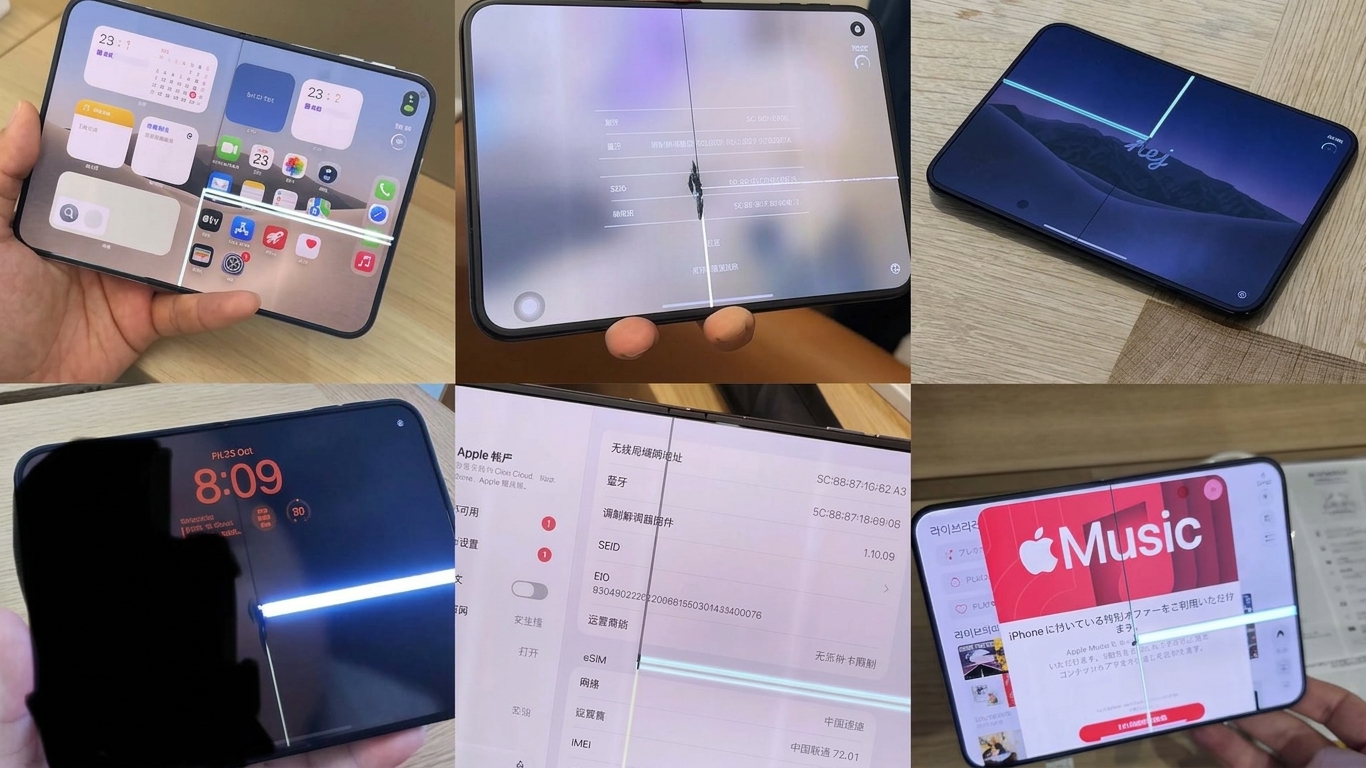 لم يصمد ليوم كامل - شاشة آيفون ديو iPhone Duo تتشقق عند المفصلة